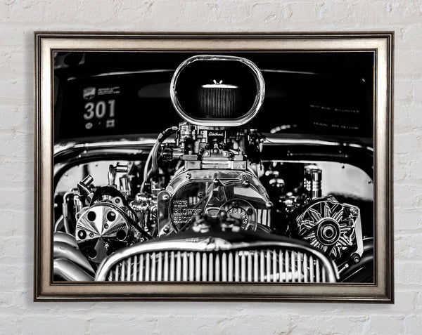 Huge block engine Framed Print
