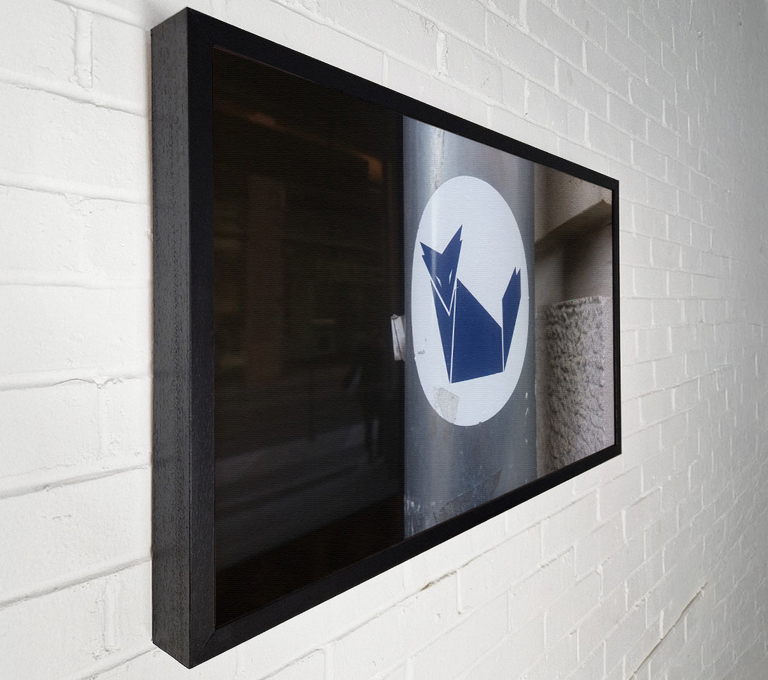  A Canvas Print of Fox on a post Canvas Wall Art