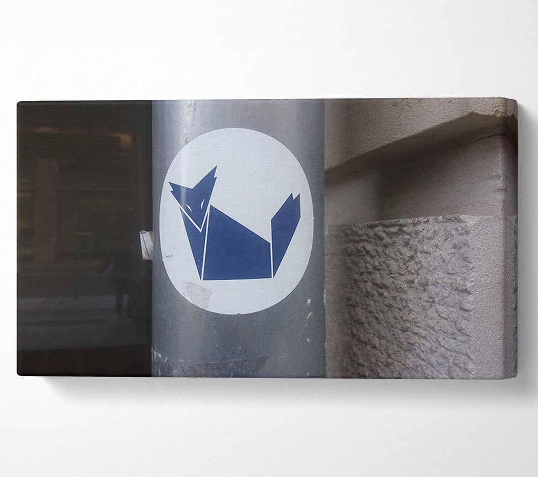  A Canvas Print of Fox on a post Canvas Wall Art