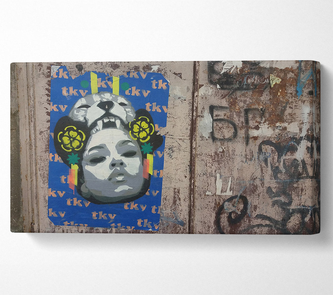  A Canvas Print of Tiger woman street Canvas Art
