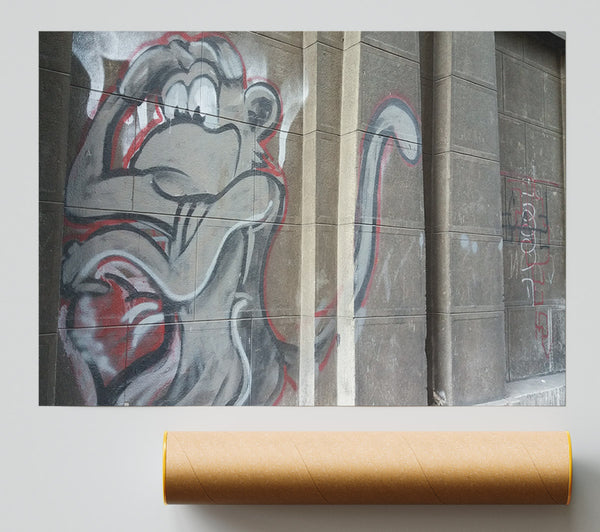 Monkey On The Wall Poster