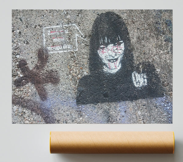 Creepy Woman Art Poster