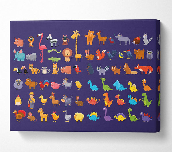  A Canvas Print of Collection of kids cartoons Canvas Art