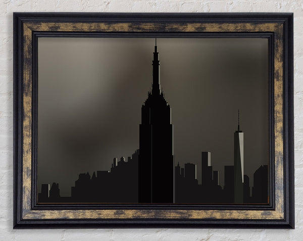 Empire state building illustration Framed Print