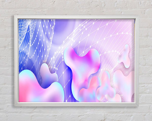 Grids and curvitures Framed Print