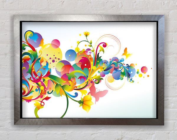 Flowing shapes of spring Framed Print