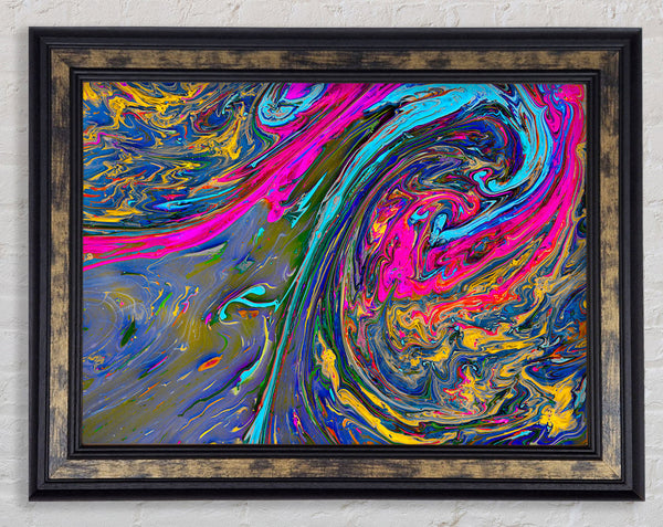 Paint flows and mixes Framed Print