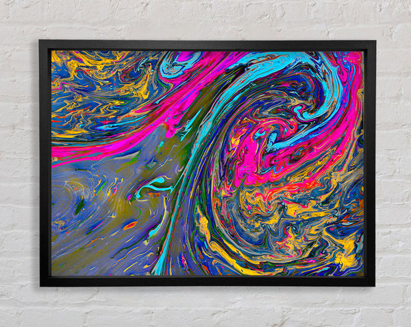 Paint flows and mixes Framed Print