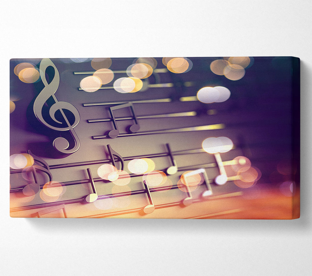  A Canvas Print of 3D Sheet music Canvas Art