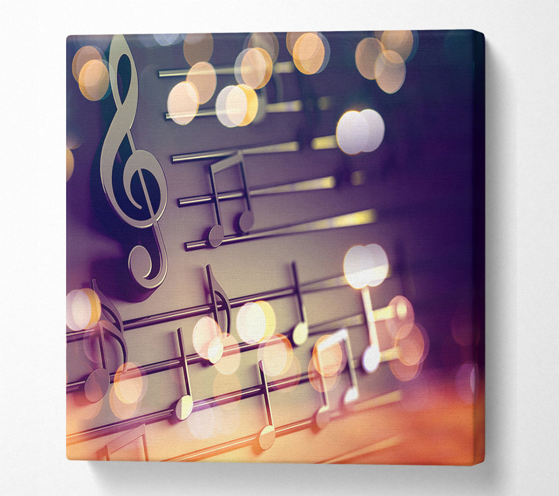  A Canvas Print of 3D Sheet music Canvas Art