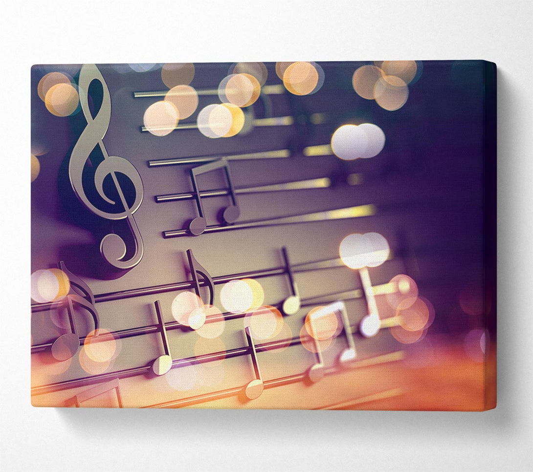  A Canvas Print of 3D Sheet music Canvas Art