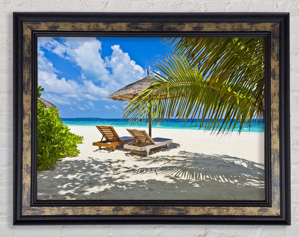 Palm beach holiday island Framed Print