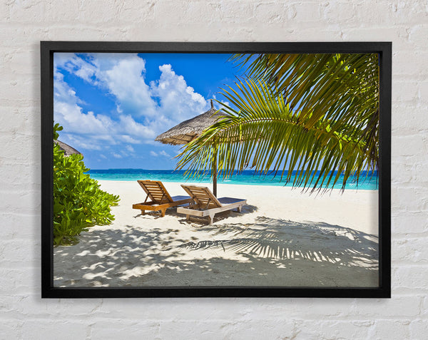 Palm beach holiday island Framed Print