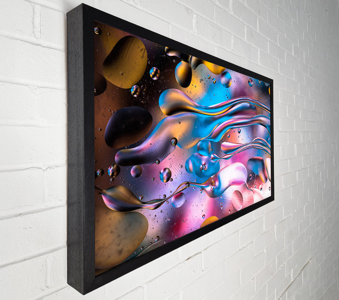  A Canvas Print of Colour through the water droplets Canvas Art