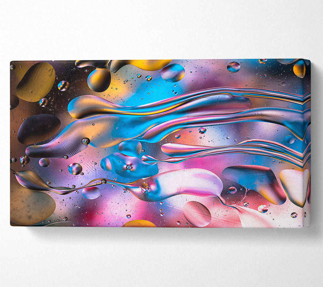  A Canvas Print of Colour through the water droplets Canvas Art