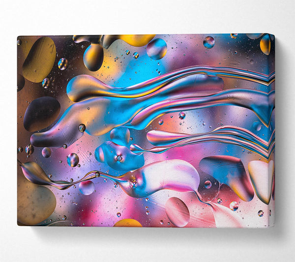 A Canvas Print of Colour through the water droplets Canvas Art