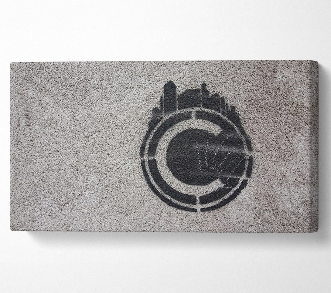  A Canvas Print of Circle spray shapes Canvas Art