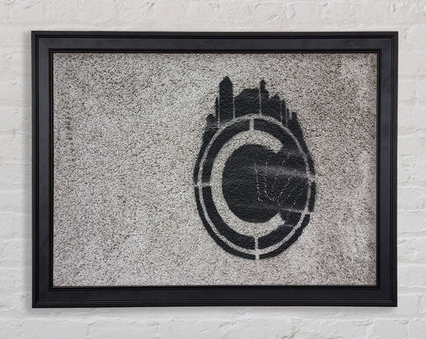 Circle spray shapes Framed Print