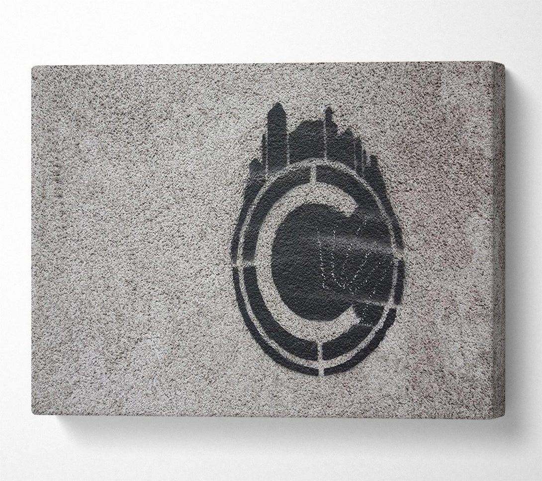  A Canvas Print of Circle spray shapes Canvas Art
