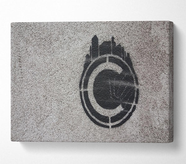  A Canvas Print of Circle spray shapes Canvas Art
