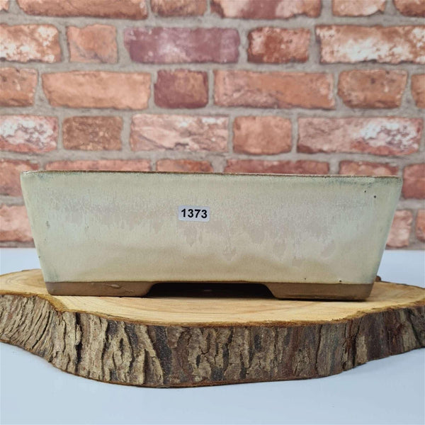 30cm Glazed Bonsai Pot | Rectangle | 30cm x 23cm x 9cm | White
