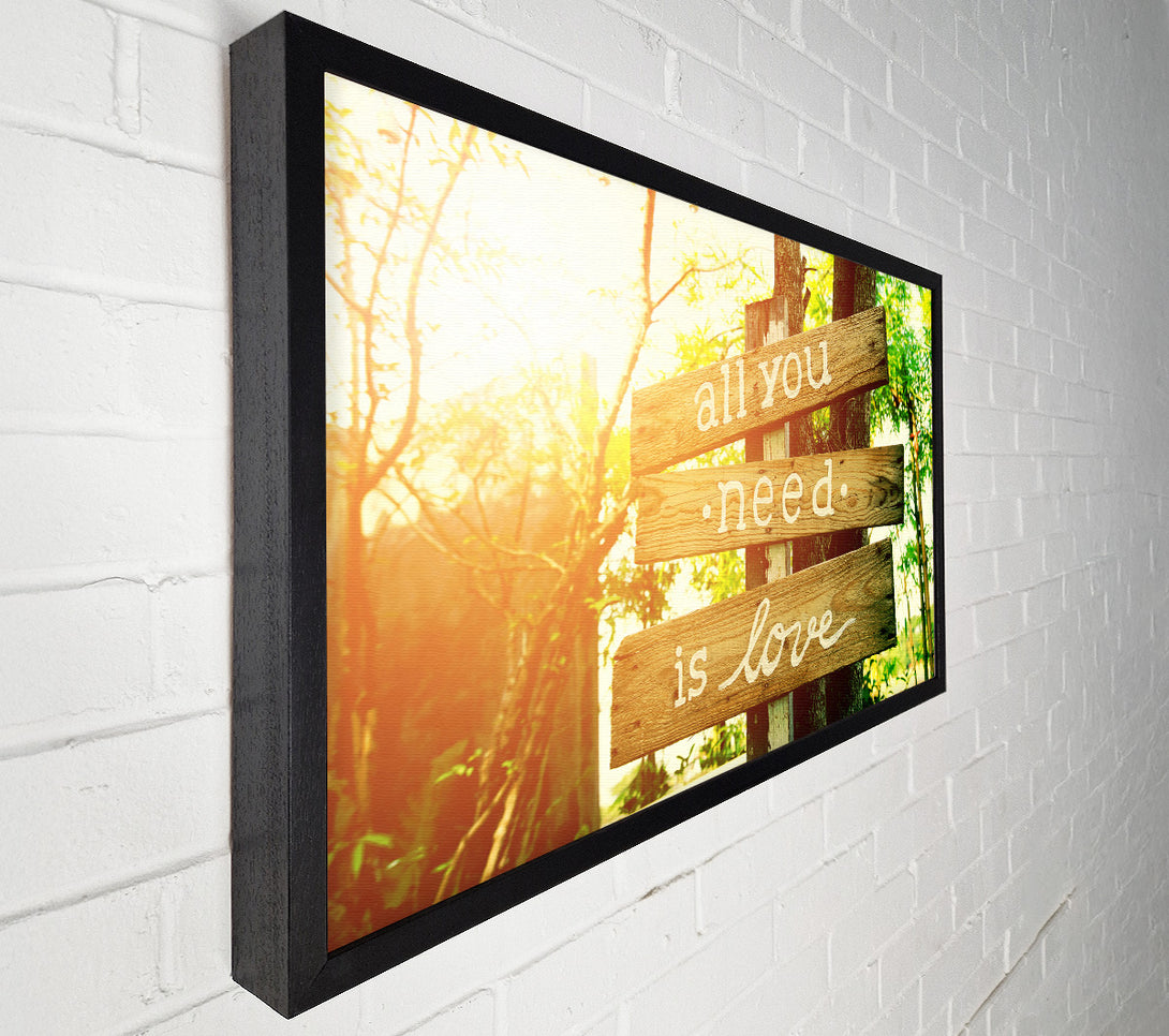  A Canvas Print of All You Need Is Love Canvas Print