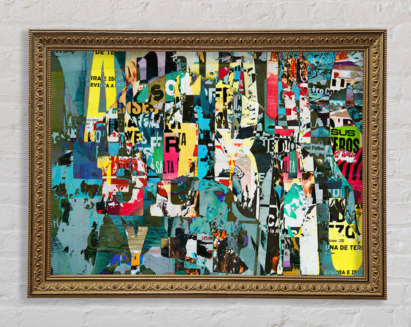 Graphic Collage Framed Print