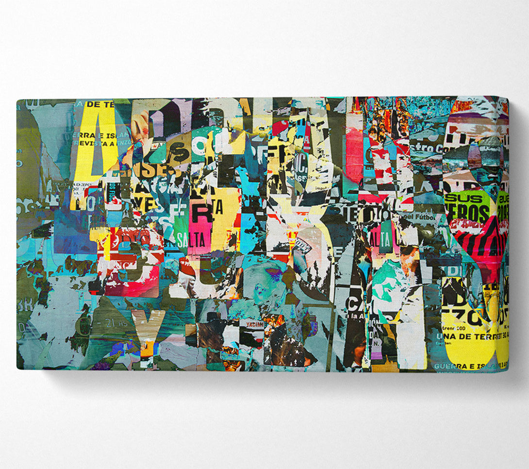 A Canvas Print of Graphic Collage Canvas Print