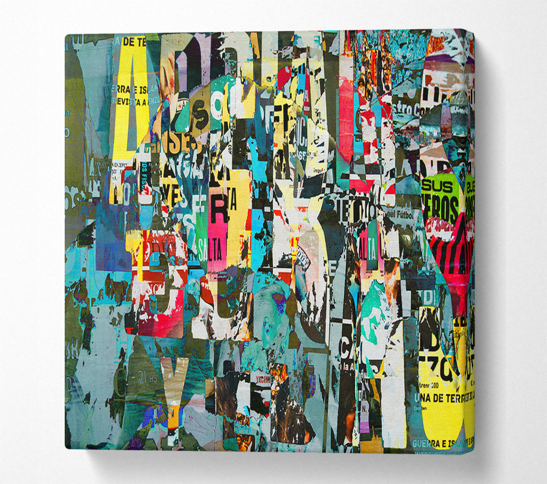  A Canvas Print of Graphic Collage Canvas Print