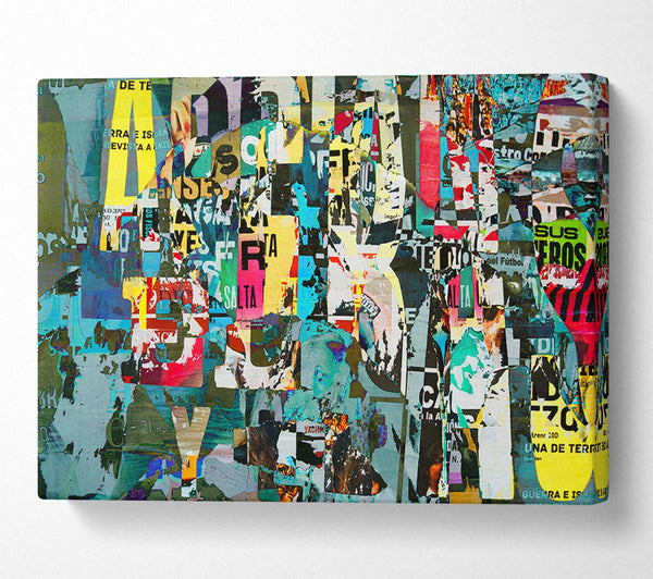  A Canvas Print of Graphic Collage Canvas Print