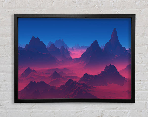 Red To Blue Horizon Framed Print