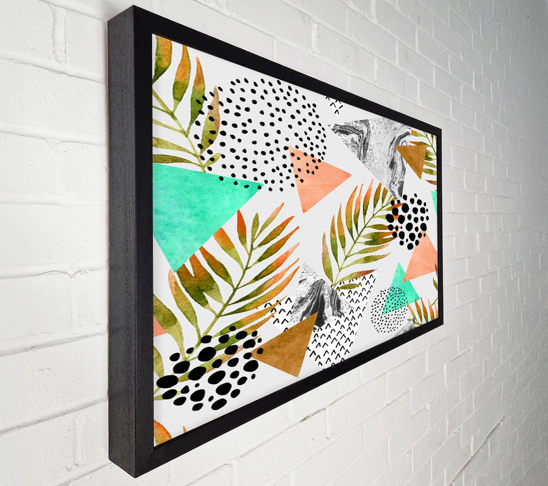  A Canvas Print of Mix Mid Century Plants And Patterns Canvas Print