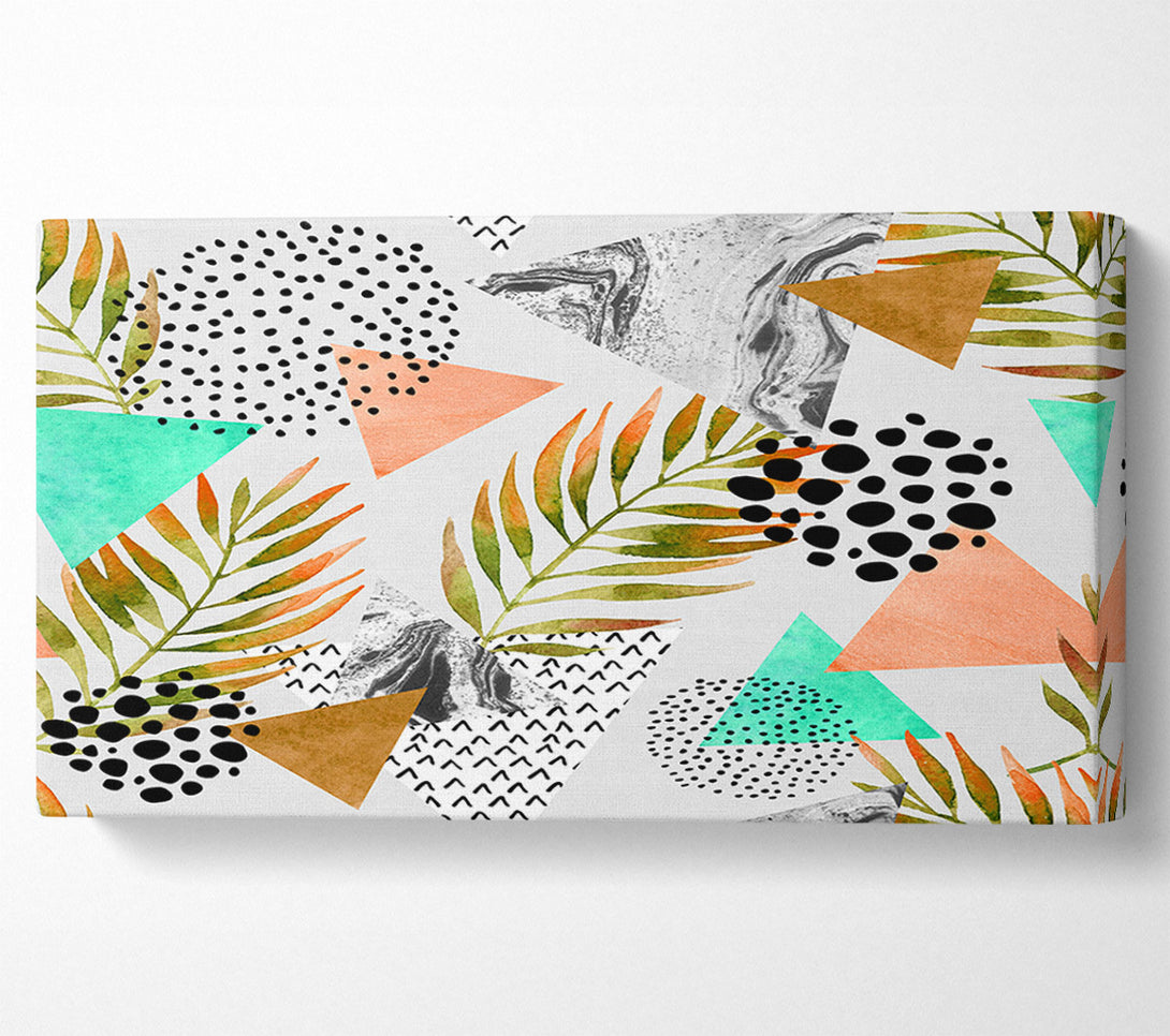  A Canvas Print of Mix Mid Century Plants And Patterns Canvas Print