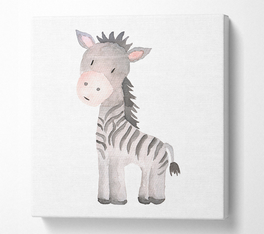  A Canvas Print of Friendly Zebra Canvas Print