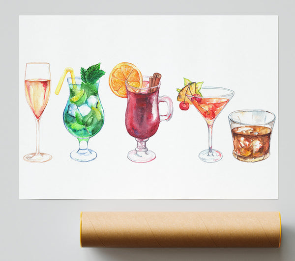 Cocktails Of Summer Poster