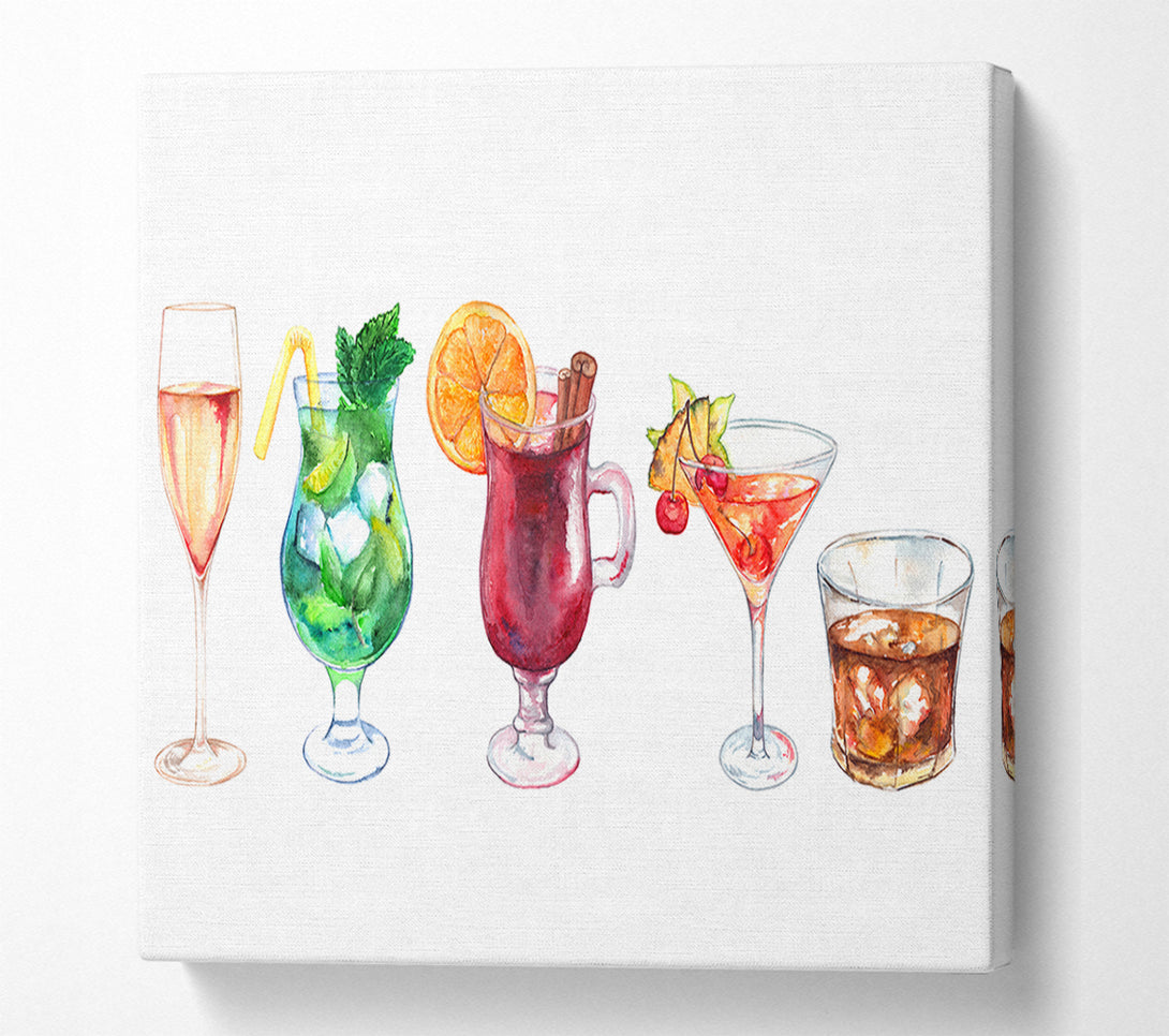  A Canvas Print of Cocktails Of Summer Canvas Wall Art