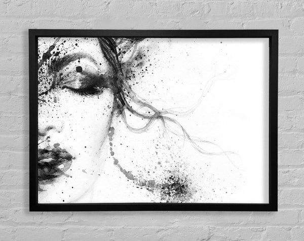 Watercolour Woman Face Framed Print
