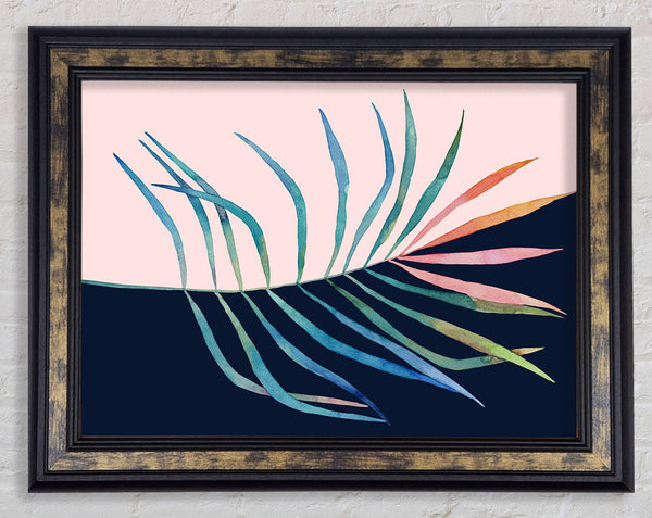 Palm Leaf Mid Century Framed Print