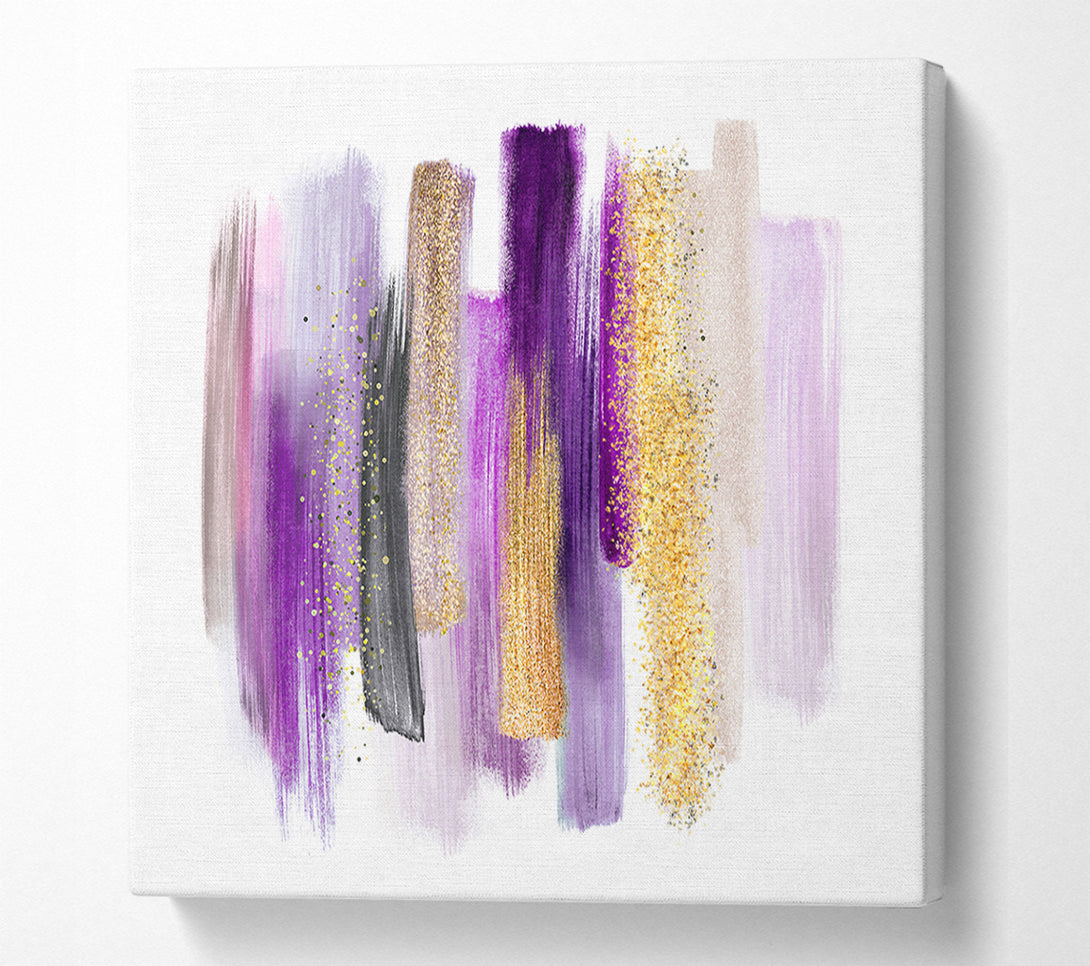  A Canvas Print of Strong Brush Strokes Glitter Canvas Art