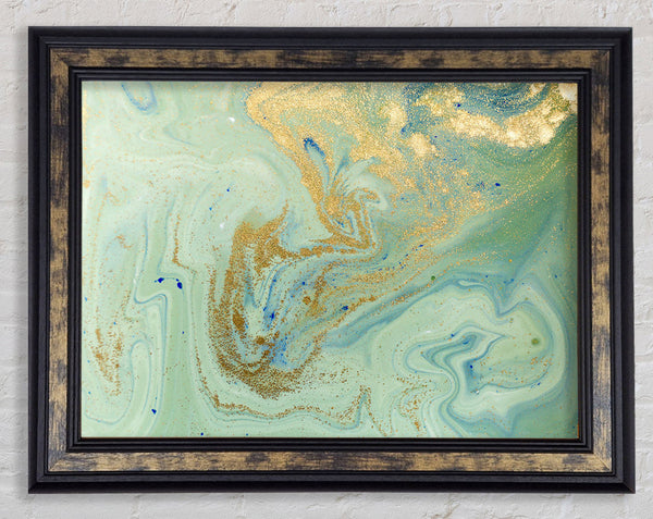 Glitter And Oil Splash Framed Print