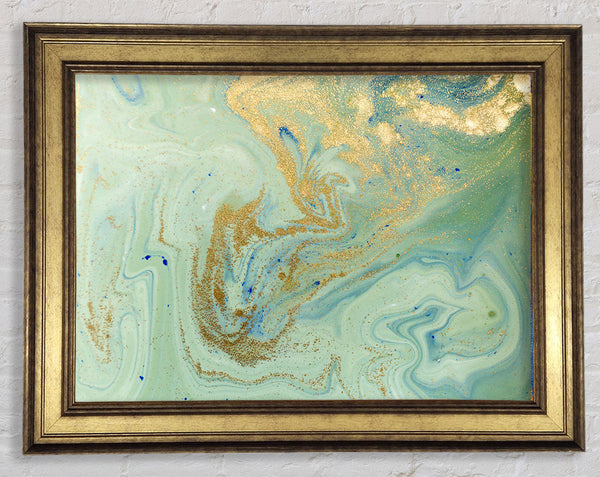Glitter And Oil Splash Framed Print