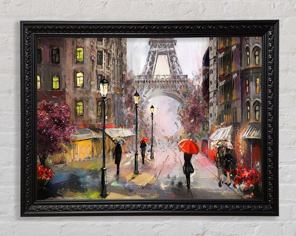 Eiffel Tower At Dusk Framed Print