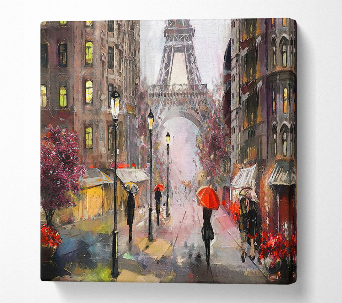  A Canvas Print of Eiffel Tower At Dusk Canvas Wall Art