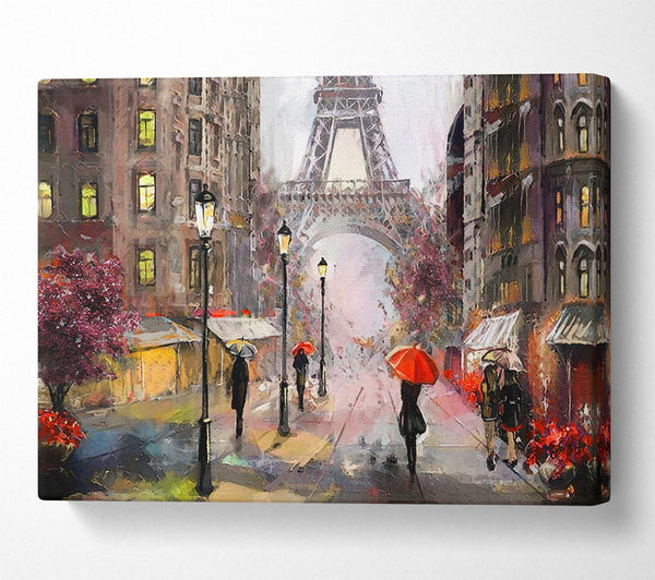  A Canvas Print of Eiffel Tower At Dusk Canvas Wall Art