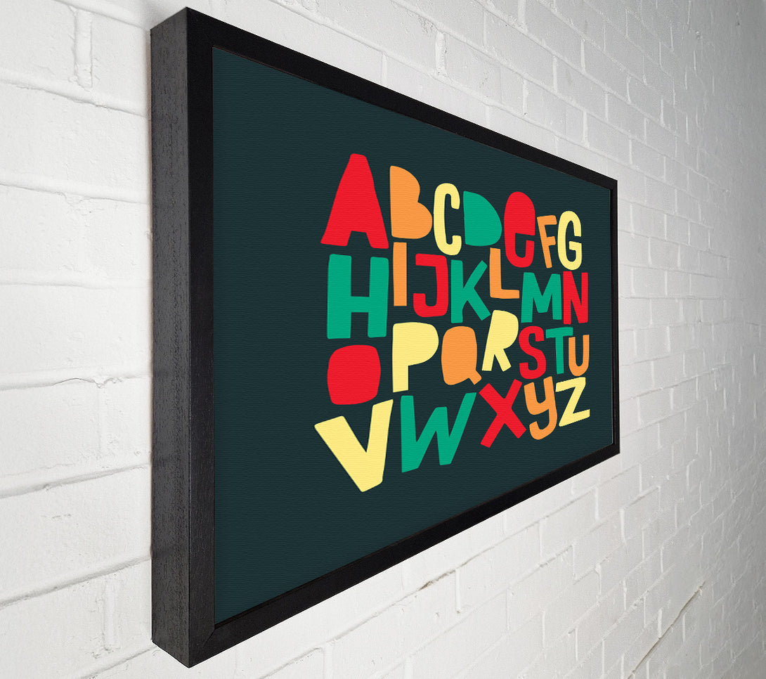  A Canvas Print of The Alphabet Modern Canvas Wall Art