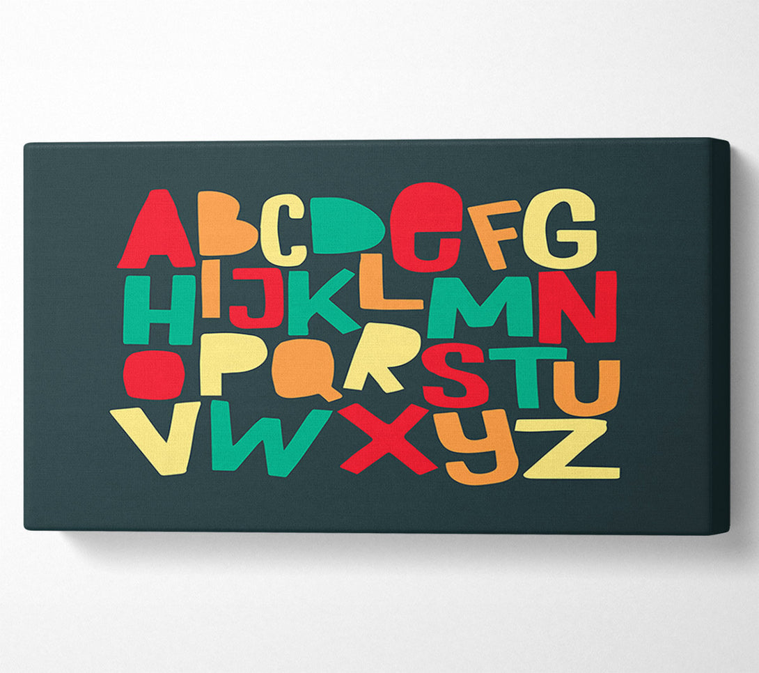  A Canvas Print of The Alphabet Modern Canvas Wall Art