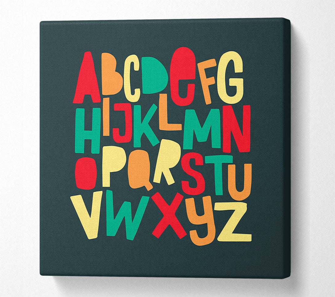  A Canvas Print of The Alphabet Modern Canvas Wall Art