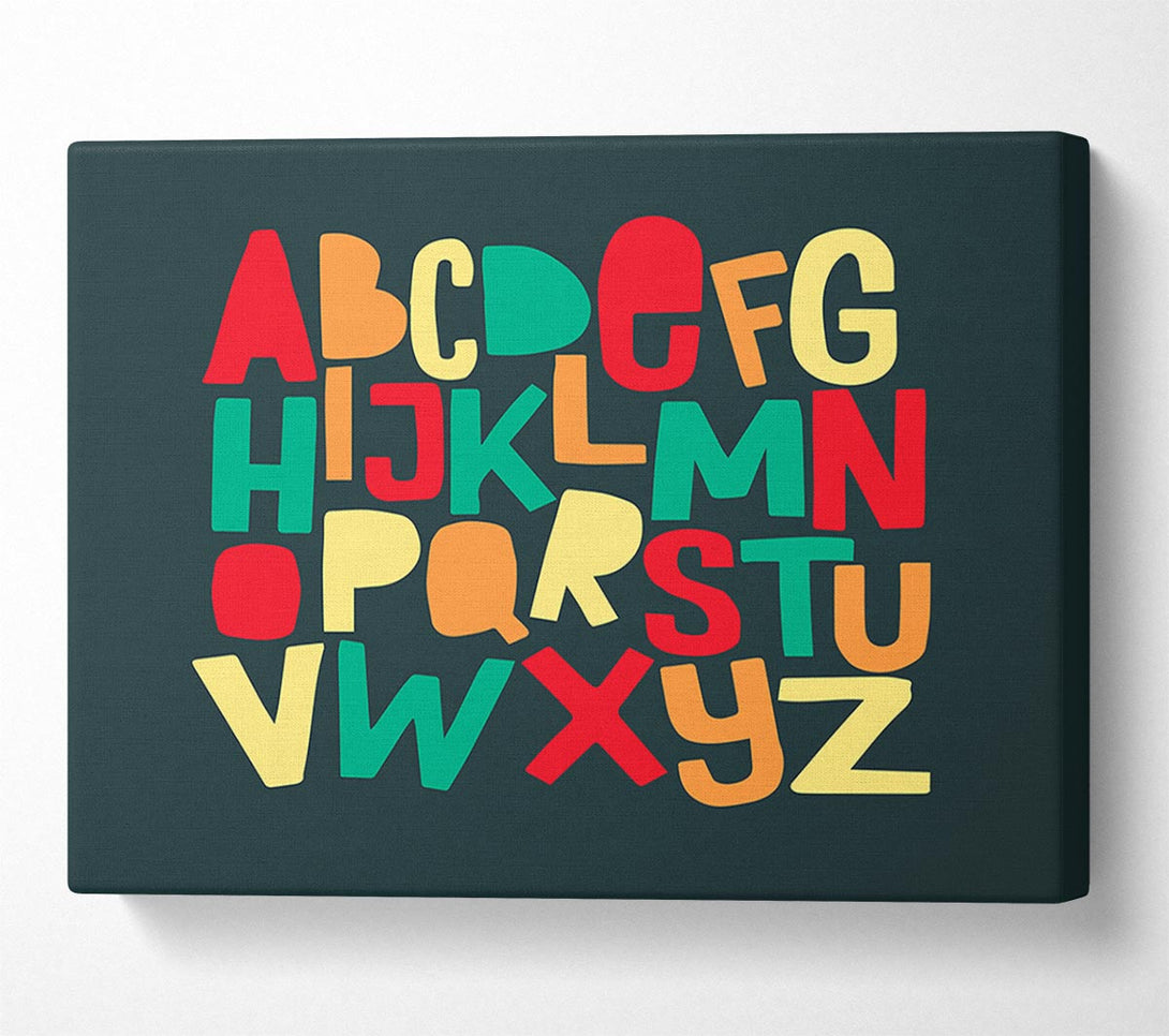  A Canvas Print of The Alphabet Modern Canvas Wall Art