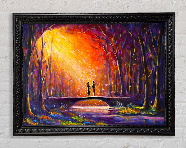 Meeting In The Forest Framed Print