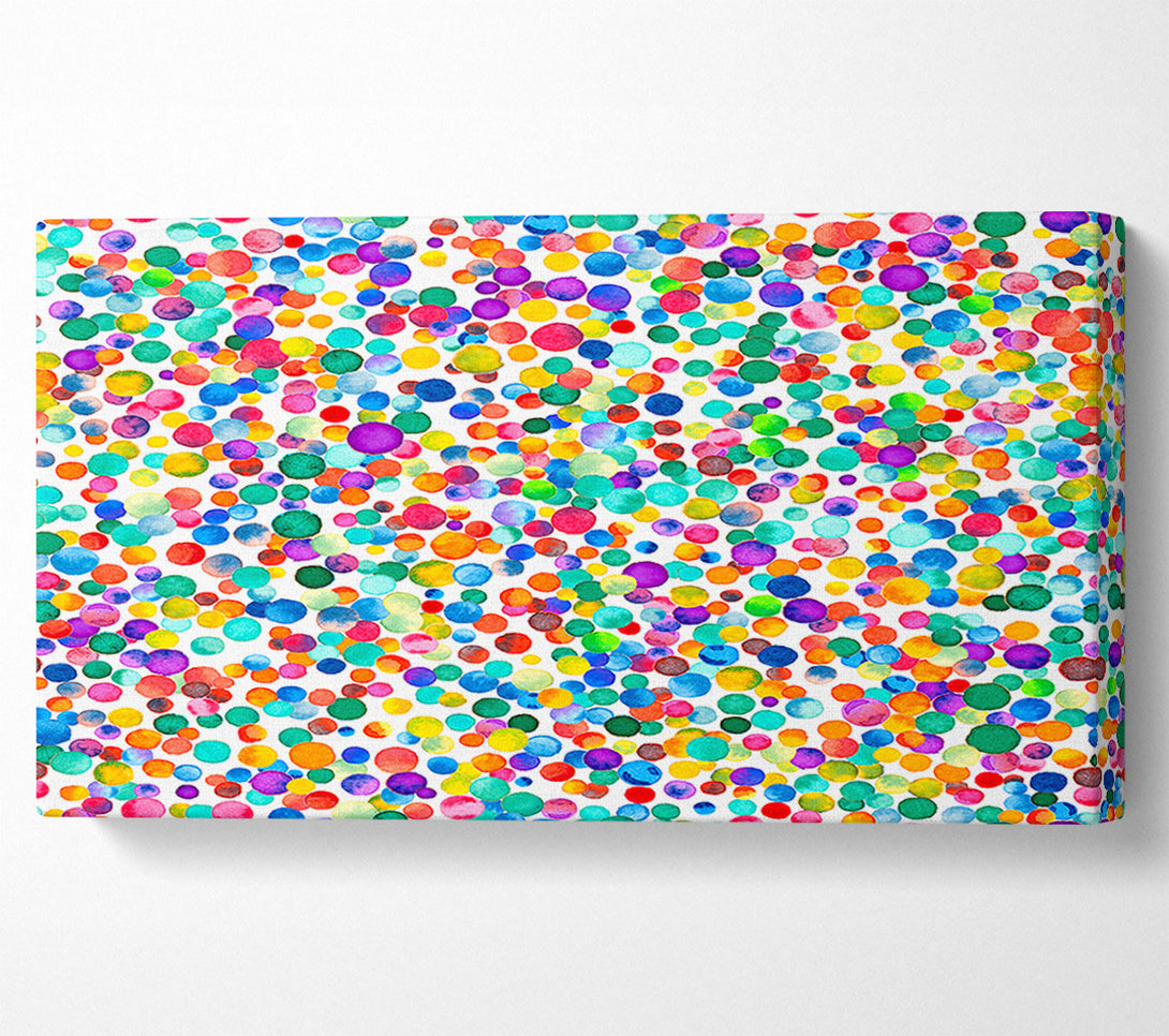  A Canvas Print of Thousands Of Watercolour Dots Canvas Art